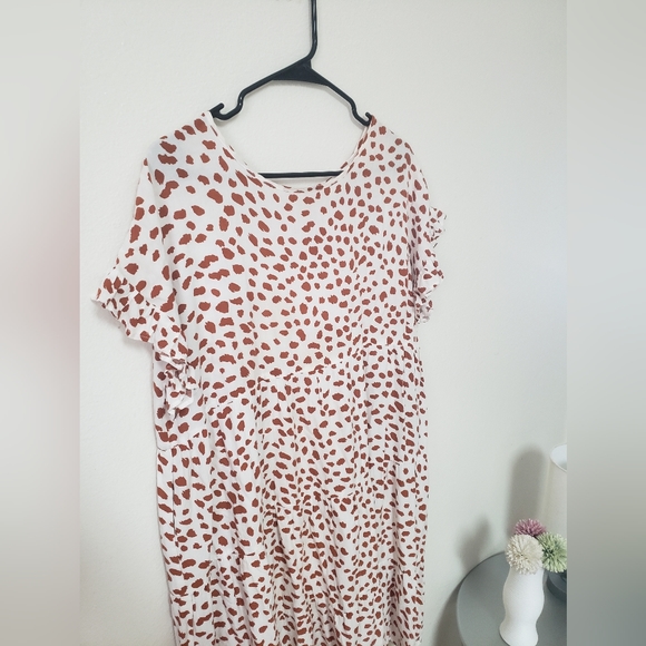 Babydoll Cheetah Print Dress - Picture 2 of 3